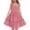 Red, variant on HAOTAGS Girls Dresses 7-8,Gingham Petal Square-Neck Knee-Length Vacation Checkered Wais Princess Dress Red