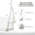 thumbnail image 4 of VINGLI Heavy Duty 880 LBS 4 FT Patio Wooden Porch Swing with Upgraded Adjustable Chains, White, 4 of 8