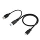 thumbnail image 1 of Cable USB, Cable Micro-B, Disco Duro Móvil Negro De 50 Cm Disco Duro Móvil Micro USB 3.0 Macho Estándar USB 3.0 Macho USB HUB Micro-B Macho Y-cable Teléfono Móvil ANGGREK Male to Micro b   Male Power, 1 of 6