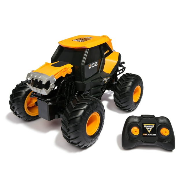 Monster Jam JCB Digatron Remote Control Vehicle with Lights, 1:15 Scale (Walmart Exclusive)