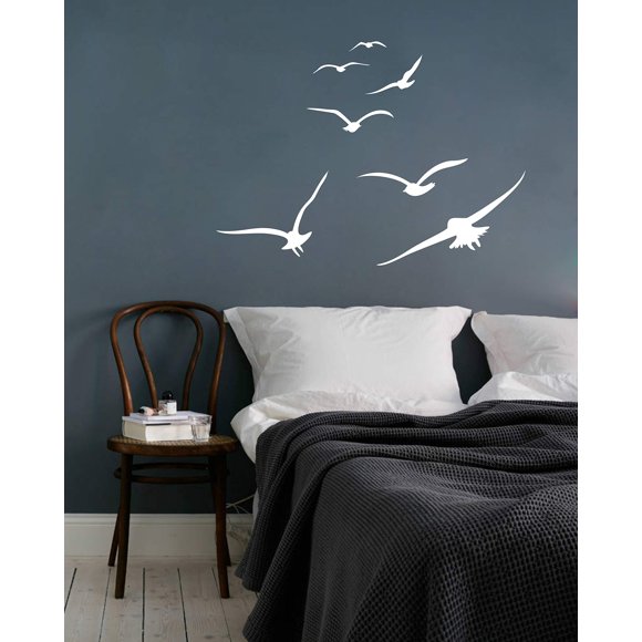 Vinilos Decorativos De Pared Con Diseño De Pájaros Voladores, Adhesivos De Vinilo Para Dormitorio, Guardería, Decoración De Oficina, Adhesivos De Pared Modernos Para Habitación De Niños, Dormitorio, S