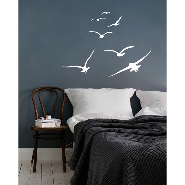 Vinilos Decorativos De Pared Con Diseño De Pájaros Voladores, Adhesivos De Vinilo Para Dormitorio, Guardería, Decoración De Oficina, Adhesivos De Pared Modernos Para Habitación De Niños, Dormitorio, S