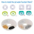 thumbnail image 3 of Cat Water Fountain Filters of Pet Fountain Replacement Filter for Most Automatic Pet Cat Dog Water Fountain Dispenser（White 4 PCS), 3 of 7