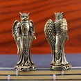 thumbnail image 3 of Slccxzc Mini Brass Owl Knight Figurine Retro Bird Statue Collectible Desktop Decor, 3 of 7