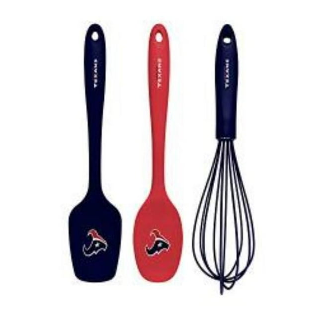 Collection KUSNFL1301 Ensemble d'Ustensiles de Cuisine NFL Houston Texans - 3 Pièces