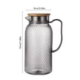 thumbnail image 6 of Bxaolu 1 Pack Plastic Pitcher 33.8 Oz, Clear Pitcher with Lid, 1 Liter Water Jug for Fridge, BPA-Free, Ice Tea Pitchers for Juice, Sangria, Lemonade, Milk, Coffee, Cold or Hot Beverages, 6 of 7