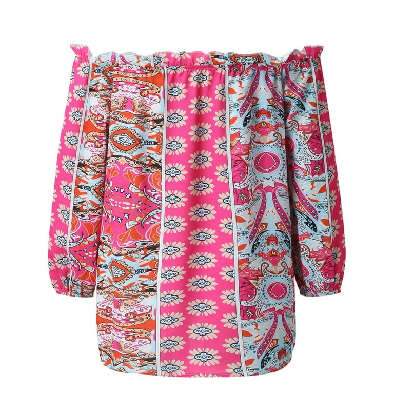 JDEFEG Womens Compression Shirt Womens Oversized Floral JDEFEG Womens Compression Shirt Womens Oversized Floral