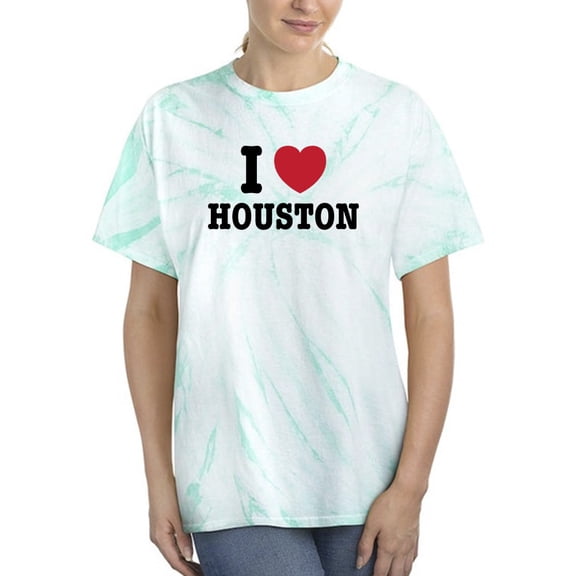 I Love Houston! Tie-Dye Cyclone Women -Smartprints Designs, Female x-Large