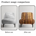 thumbnail image 6 of HELLHERO Decorations Easy to Install Armless Accent Chair Cover for Armless Chair, Armless Accent Chair Protector Wood Print, 6 of 8