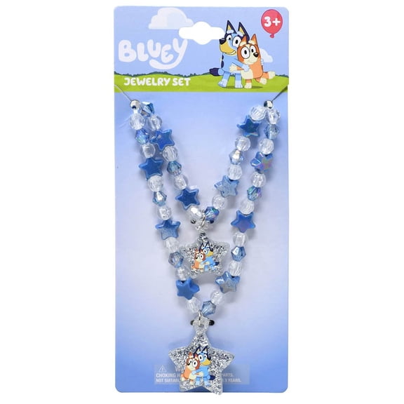 Bluey Necklace & Bracelet Set on card, Kid