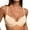 Beige, variant on ,Women's Push up Underwire Bras Comfort Full Coverage Soft Cozy Ribbing Bra Seamless Support Solid Color Thin Breathable Bralettes for Everyday Wear Black A