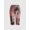 Baby Pink, variant on Women Patchwork Print Capri Pants High Waist Slim Vintage Mixed Pattern Cropped Trousers