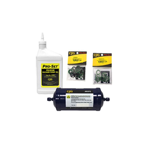 Kit de mantenimiento de aire acondicionado CPS FX3030X1 con filtro y aceite para bomba de vacío