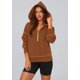 thumbnail image 4 of Buzo PRETTYGARDEN 2025 Otoño Media Cierre Corto Caramelo XL, 4 of 8