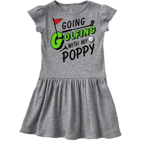 

Inktastic Going Golfing with my Poppy- kids golf Gift Toddler Girl Dress