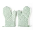 thumbnail image 1 of pitrice 1 Pair Microwave Glove BBQ Oven Resistant Kitchen Mittens Green 1Set, 1 of 4