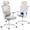 Powder Coated White White Border | Gray, variant on Accreate Ergonomic High-Back Mesh Office Chair – Adjustable Lumbar, 3D Armrests, Headrest & Recline – Breathable Swivel Rolling Desk Chair