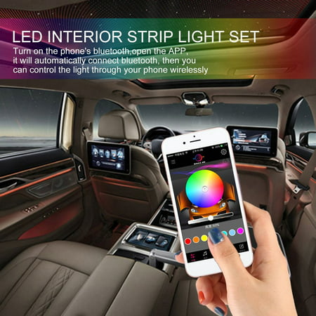 Rgb Car Atmosphere Strip Light Interior Mobile Phone App Control Multi Modes Led Strip Lights For Car Interior Dashboard