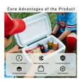 thumbnail image 3 of 45QT Ultra-Light Hard Cooler - 7lb, 45-70 Can Leakproof Insulated Cooler with Anti-Slip Handles for Camping & Family Outings, 3 of 7