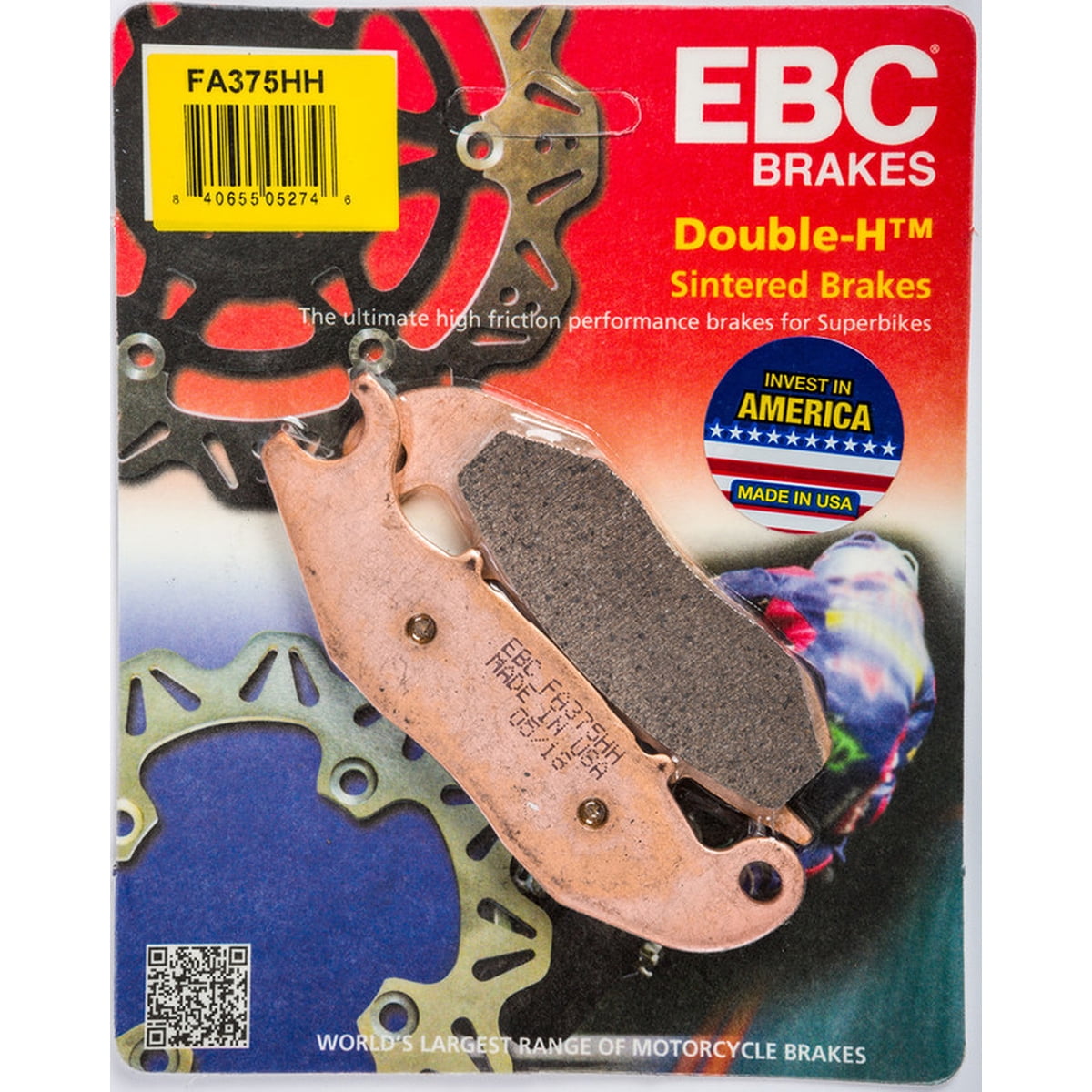 Double-H Sintered Brake Pads FA379HH EBC Made In USA 