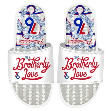 

ISlide White Philadelphia 76ers 2022/23 City Edition Gel Slide Sandals