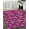 thumbnail image 2 of Ahgly Company Indoor Square Patterned Neon Pink Area Rugs, 6' Square, 2 of 6