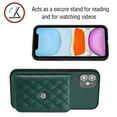 thumbnail image 3 of Nalacover Crossbody Wallet Case for iPhone 12 RFID Blocking Card Slot Holder, Magnetic Flip Folio Purse Case, PU Leather Envelope Design Handbag Women Girls For iPhone 12, Green, 3 of 10