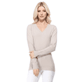 thumbnail image 4 of YEMAK Women's Knit Sweater Pullover – Long Sleeve V-Neck Basic Classic Casual Knitted Soft Lightweight T-Shirt Top, 4 of 6