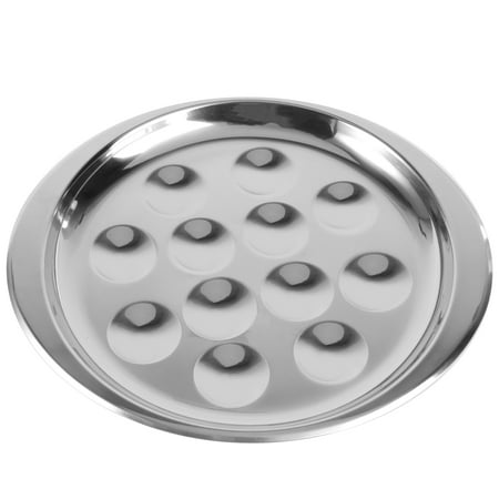 

1pc Snail Dish Plate Conch Plate Dinner Barbecue Snail Dish Escargot Dish Silver