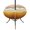 burnt orange, variant on Round Outdoor Tablecloth with Umbrella Hole and Zipper, Navy Blue Ombre Stripe Tablecloth with Elastic Waterproof, Abstract Summer Beach Coastal Patio Table Covers for 45" - 54" Picnic Pool Tables