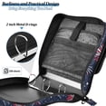 thumbnail image 4 of FORMRS Zipper Binder with Shoulder Strap 2-inch Ring 500 Sheet Capacity File Bag, Red and Blue Fireworks Pattern, 4 of 5