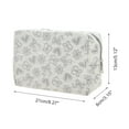 thumbnail image 2 of Unique Bargains 1 Pc Reusable Rectangle Octagonal Hearts Makeup Bag for Travel Gray Polyester, 2 of 6