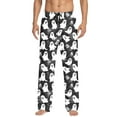 thumbnail image 3 of SJLDQY Mens Halloween Pajamas Pants Wide Leg Pjs Trousers for Men Hallowmas Pumpkin Ghost Elastic Waist Homewear Loungewear With Pocket, 3 of 4