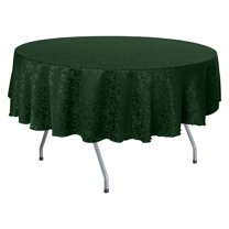 Ultimate Textile (3 Pack) Somerset 60-Inch Round Damask Tablecloth - Jacquard Weave Scroll Design, Hunter Green