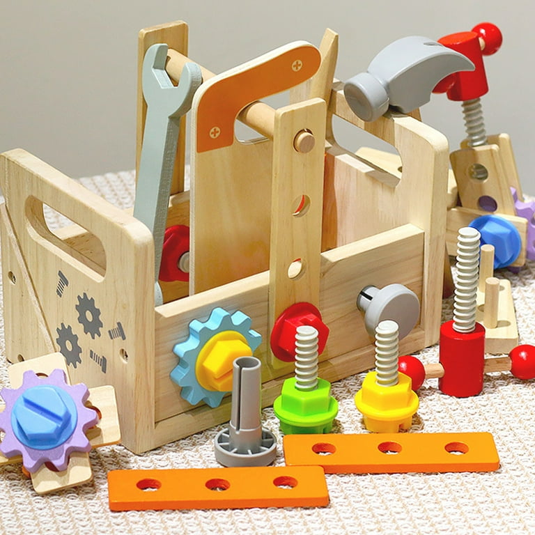 Wooden Tool Toy Toolbox For Toddler Montessori Tool Kit With Tool