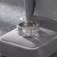thumbnail image 4 of HOOUN Elegant 925 Silver Filled Ring Cubic Zircon Wedding Jewelry Women Ring Sz 6-10-6-#1, 4 of 5