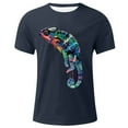 thumbnail image 3 of Generic Men's Casual Animal Shirt Retro 3D Printing Graphic Crew Neck Short Sleeve Tops, 3 of 4