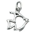 thumbnail image 1 of Sterling Silver 24" .8mm Box Chain Angelfish Silhouette Pendant Necklace, 1 of 2