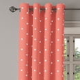 thumbnail image 2 of Ambesonne Coral Grommet Curtain, Stars Outer, 50" x 108", Coral White, 2 of 6
