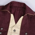 thumbnail image 5 of Busydd Mens Tailcoat Long Sleeve Button Tuxedo Jacket Fashion Prom Performance Retro Tailcoat Steampunk Medieval Costume XL, 5 of 9