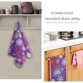 thumbnail image 2 of Christmas Colorful Snowflakes Hand Towels 2 PCS, Vivid Vintage Star Kitchen Towel Ultra Soft and Highly Absorbent,Decorative Fingertip Face Towel for Bathroom Hotel, 28.3"x14.4", 2 of 5