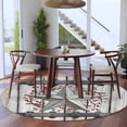thumbnail image 4 of Texas Star Retro Round Rug 5ft Washable Circle Kitchen Rugs Non Slip Brown Wooden Vintage Berry Large Area Rug Indoor Floor Carpet for Bedroom Living Room Home Office Dining Room Nursery, 4 of 8