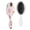 White-552, variant on Sunflower Print Hair Brush, Vintage Floral Boho Chic Detangler with Watercolor Yellow Bloom Pattern