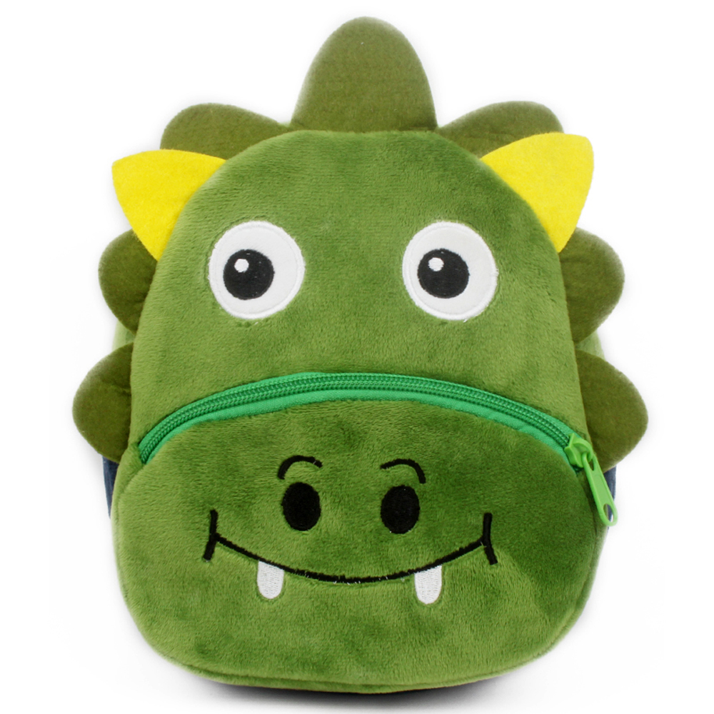 YHDSN Linda mochila de dinosaurio para niños pequeños, bolso de peluche 3D de animal de zoológico, para preescolar, para guardería, regalo de Navidad y cumpleaños para 1-3 años (Dinosaurio) 3
