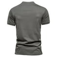 thumbnail image 3 of Bainana Mens T Shirts Solid Color Short Sleeve Half Zip Stand Collar Tops Breathable Stretchy Man Workout Fitness Sport Wear Dark Gray Size M, 3 of 3