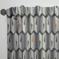 thumbnail image 3 of Designart 'Abstract Retro Triangular Geometrics Pattern' Mid-Century Modern Curtain Panel, 3 of 5