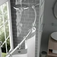 thumbnail image 2 of Gatco Modern Minimalist Adjustable Curved Shower Rod Set, Satin Nickel, 2 of 6