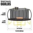 thumbnail image 2 of Voqoomkl Recreational Trampoline with Basketball Hoop for Kids Adults, Black/Yellow, 13.20 x 13.20 x 8.50 ft, 2 of 6