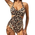 thumbnail image 1 of Augper Women's Solid Color Jumpsuit Bikini Swimsuit, 1 of 3