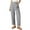 Gray, variant on Wyobmus Womens Summer Pants Casual Cropped Pants High Elastic Waist Harem Palazzo Pant Trouser Slacks with Pockets Olive Green